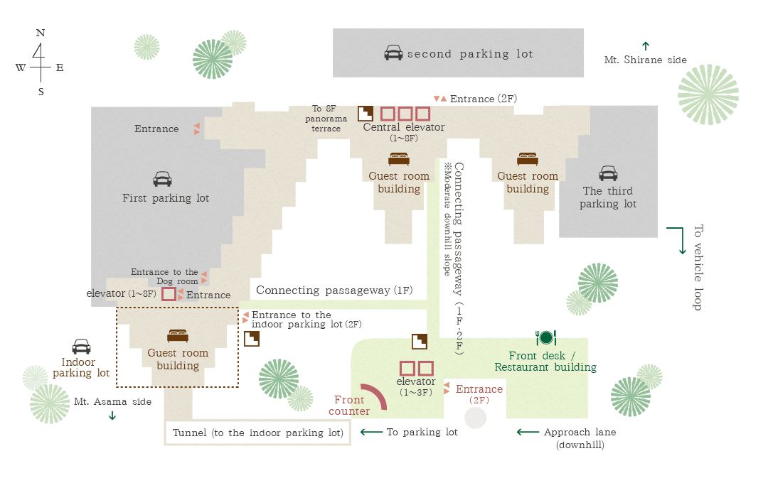 Map of the entire hotel