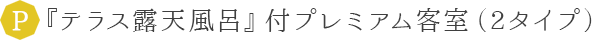 『テラス露天風呂』付<br>プレミアム客室(2タイプ)